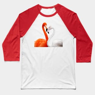 Flamingos Birds Plumage Feathers Beak Colorful Baseball T-Shirt